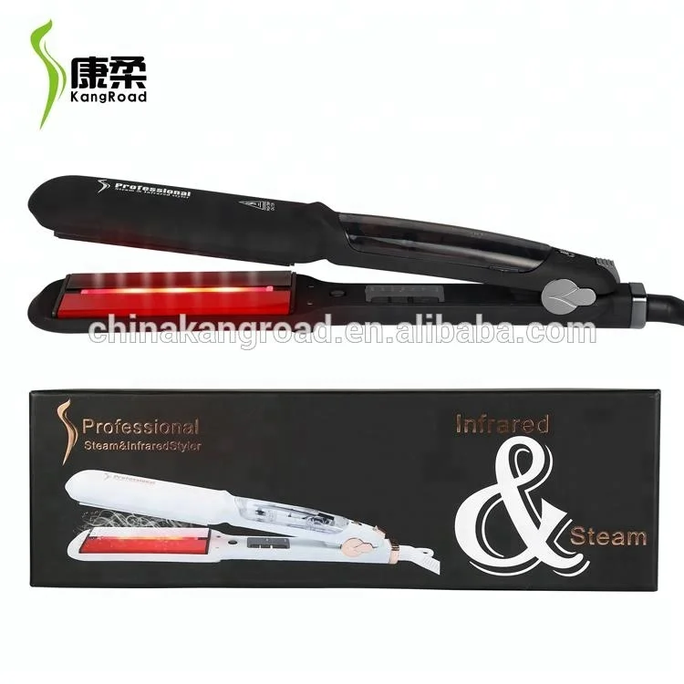 
 Инфракрасная нагревательная выпрямитель для волос Инфракрасный паровой выпрямитель для 2 дюймов плоский Утюг  