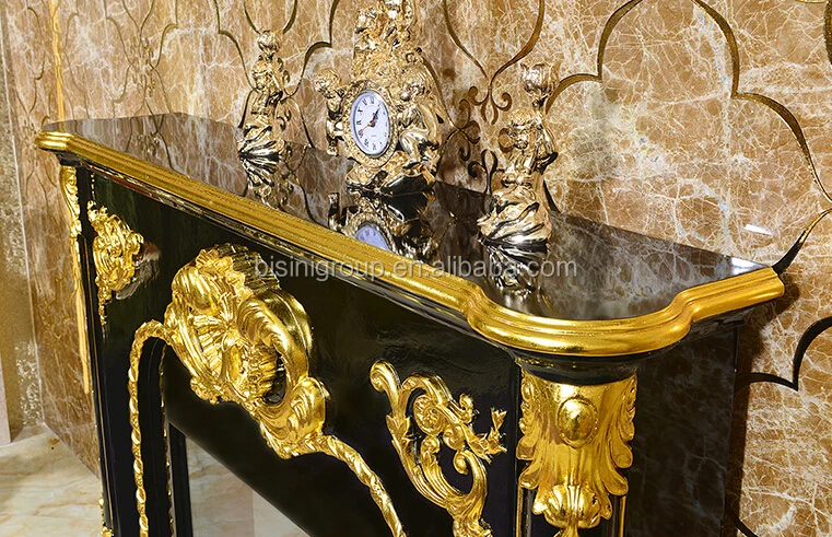 
Новое поступление роскошный стиль барокко Античная портал для камина черного и золотистого BF12-09195a 
