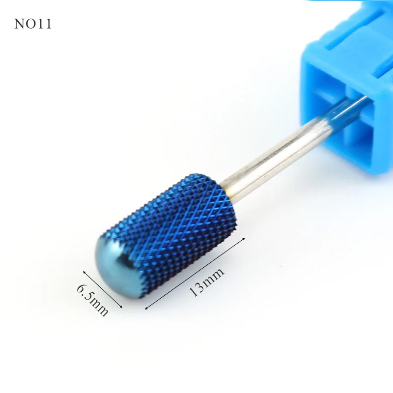 
 11 типов синих вольфрамовых карбидных заусенцев нанопокрытие сверла для ногтей для маникюра электрической дрели аксессуары  