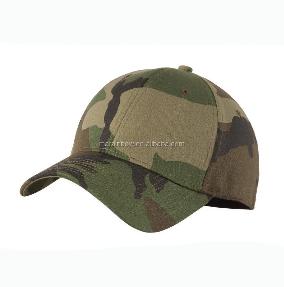 
 Camouflage Hat Structured Stretch Straw Hat 6 Panel Hat  