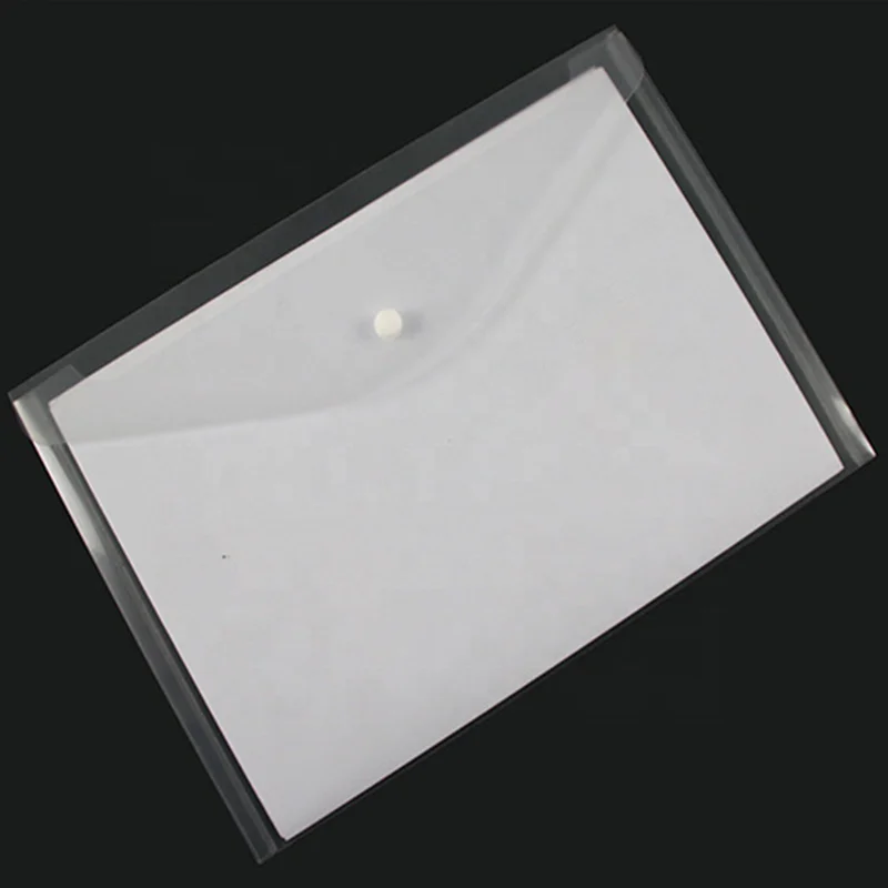 
Прозрачные пластиковые конверты для документов формата A4, полипропиленовые пакеты для документов с застежкой на пуговицы 