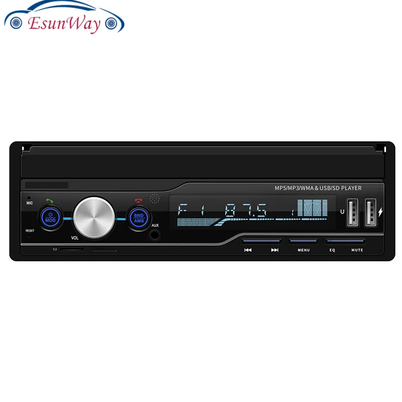 
Esunway 1Din 7 дюймов выдвижной сенсорный экран HD автомобильный стерео Мультимедийный MP5 плеер RDS FM AM радио USB AUX FM 