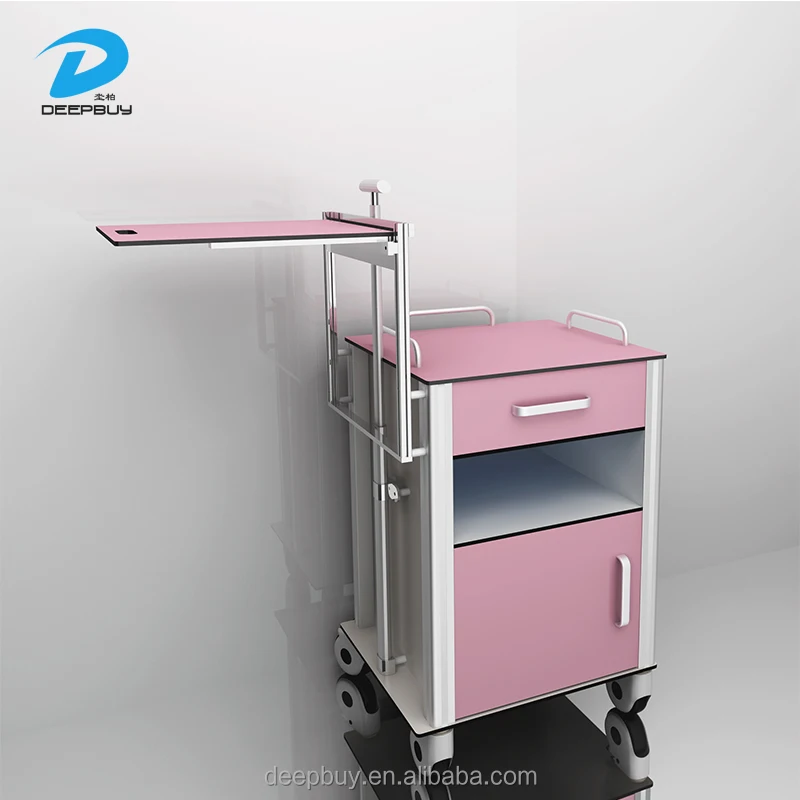 
Больничная мебель типа HPL ламинат прикроватный шкаф с бесшумными роликами 