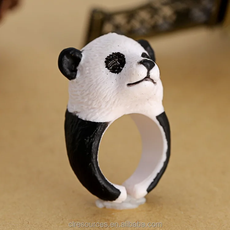 
Модное Новое дизайнерское корейское модное пластиковое персонализированное кольцо с милой мультяшной пандой для женщин 