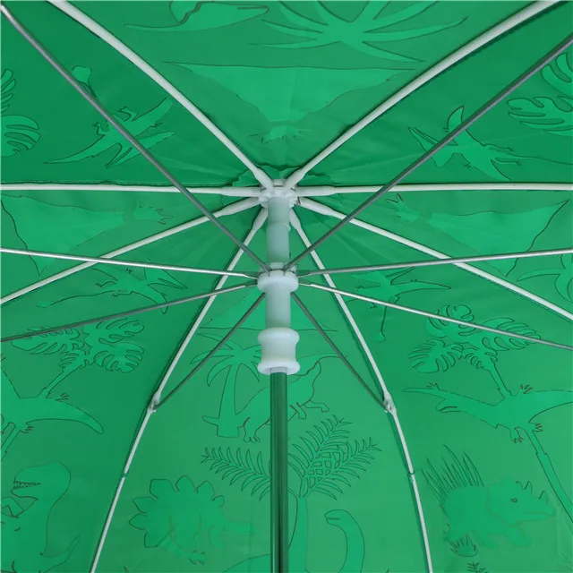 
Новинка 2020, индивидуальный дизайн, ручное открытие, зеленый шелкографический принт животных, мультяшный прямой детский зонтик 