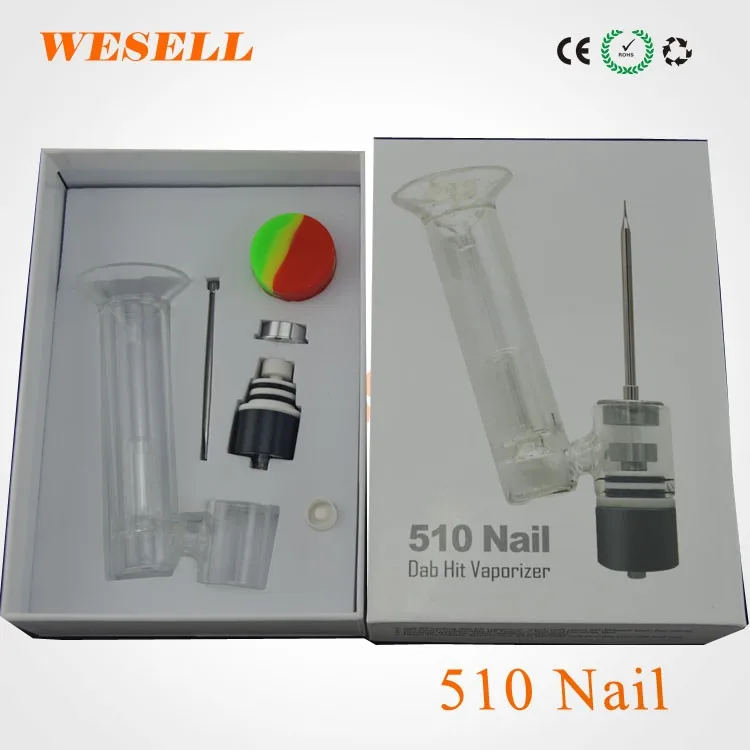 
 510 Thread Dab Rig Shatter Vaporizer Glass Bubbler Enail Vape Wax Dry Herb vaporizer 510Nail  