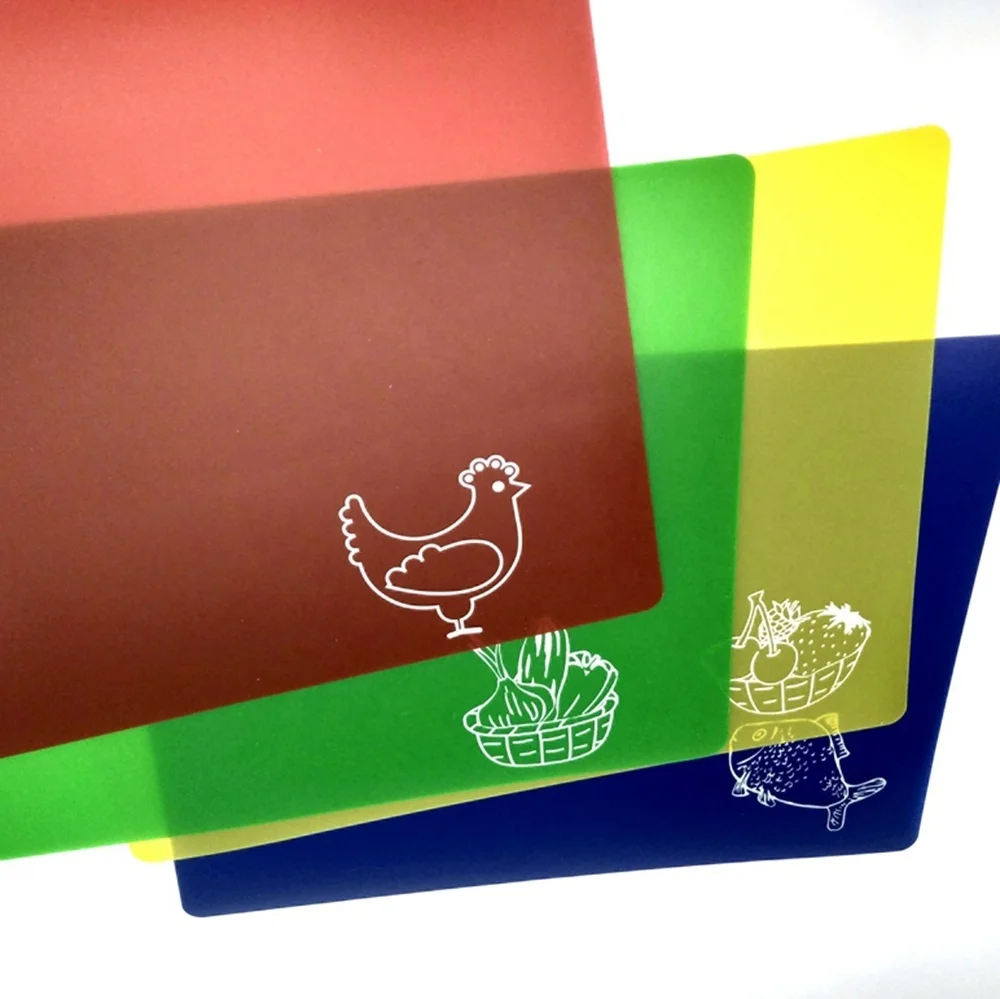 
 Sweettreats разделочные доски, набор из 4 ble с цветовой кодировкой разделочные коврики  