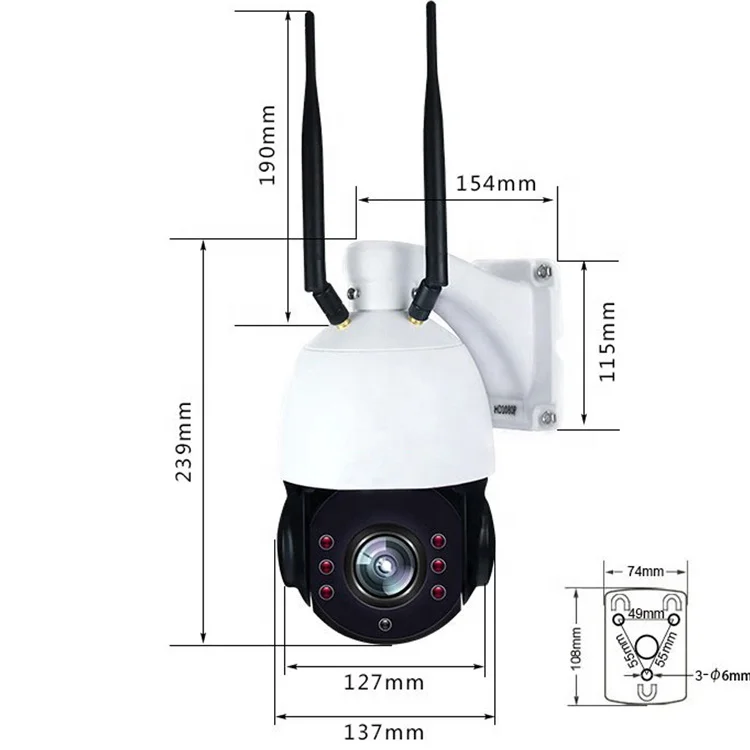 Универсальная IP водонепроницаемая наружная Wi-Fi камера видеонаблюдения 20X слот для sim-карты беспроводная домашняя 4g 3g ptz hd цилиндрическая камера