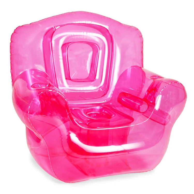 Красивый надувной стул с розовыми пузырями