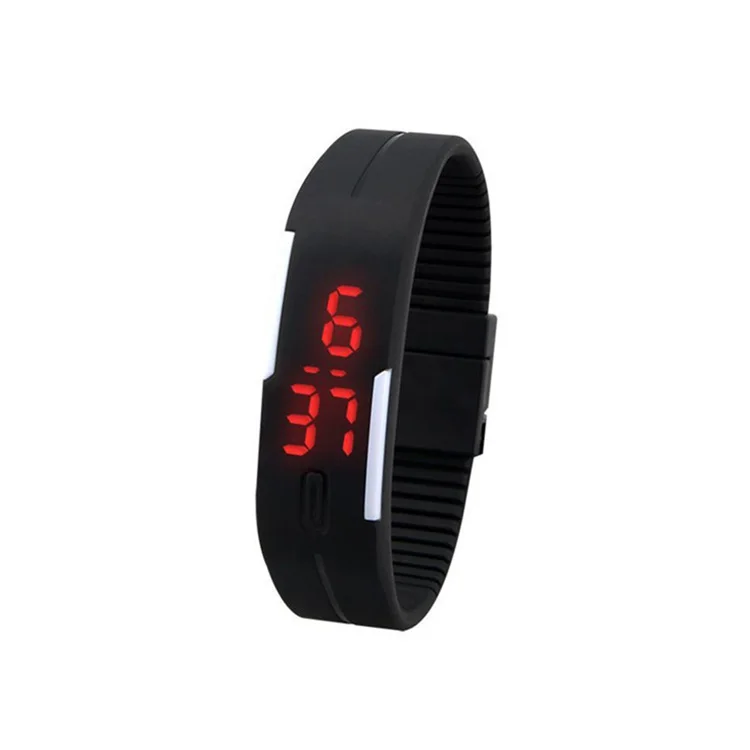 
Лидер продаж Amazon, многоцветные силиконовые резиновые светодиодные цифровые наручные часы, тонкие резиновые часы, силиконовые спортивные часы 