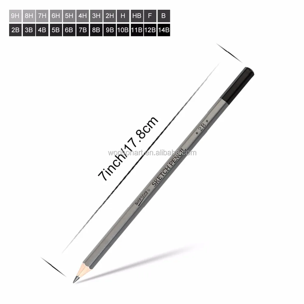 Набор художественных карандашей для рисования и эскизов, 12 шт., 9H-14B, мягкие безопасные нетоксичные стандартные карандаши, профессиональные художественные принадлежности, школьный карандаш