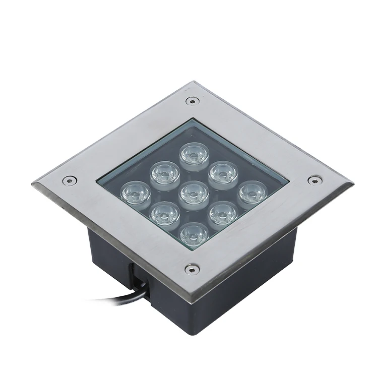 
 Уличный квадратный Встраиваемый светодиодный подземный светильник RGBW из нержавеющей стали IP67, 5 Вт, 6 Вт, 9 Вт, 12 Вт, 15 Вт, 18 Вт  