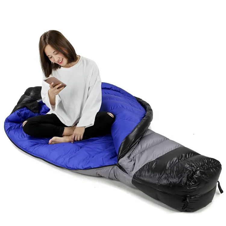 400T нейлоновый уличный спальный мешок для мам с гусиным пухом