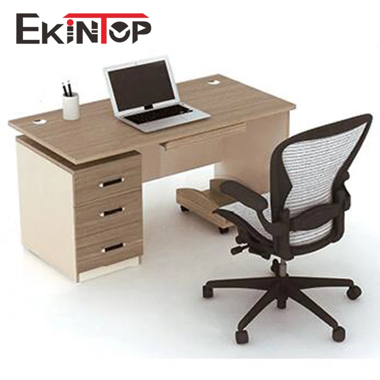 
1,4 м, деревянный компьютерный стол из МДФ, офисный стол для персонала с прикрепленным ящиком 
