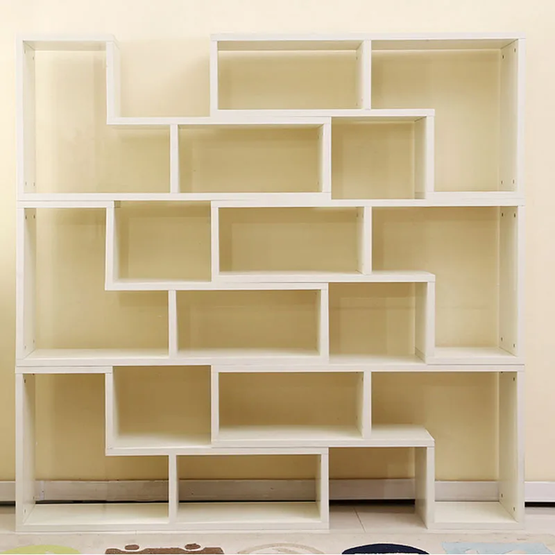 Белый деревянный кубический книжный шкаф для дома и офиса, сделано в Китае