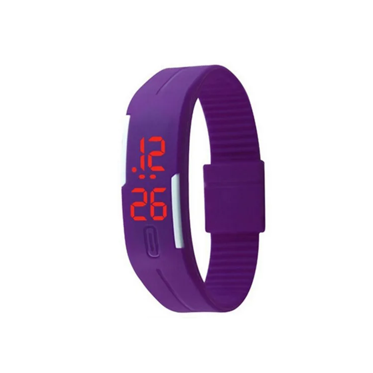 
Лидер продаж Amazon, многоцветные силиконовые резиновые светодиодные цифровые наручные часы, тонкие резиновые часы, силиконовые спортивные часы 