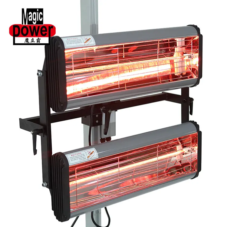 Коротковолновый Инфракрасный нагреватель для сушки краски, электрические инфракрасные нагреватели для окрасочной кабины 2*1000 Вт