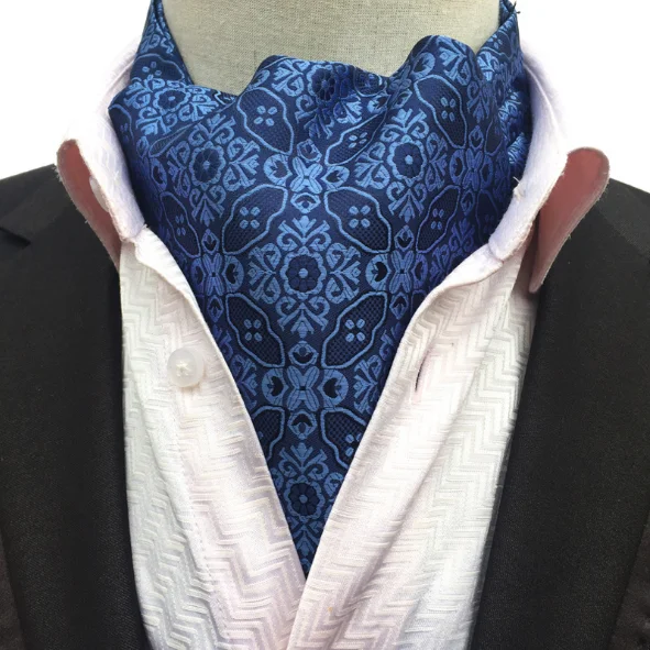 
Новый роскошный мужской цветочный жаккардовый тканый самодельный галстук Ascot 