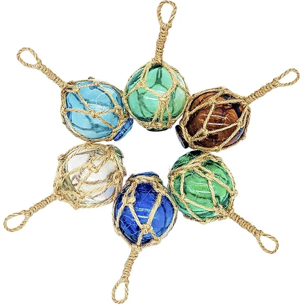 
 Разные цвета прозрачное стекло буи EVA мяч Рыболовные Поплавки Чистая набор с веревкой  