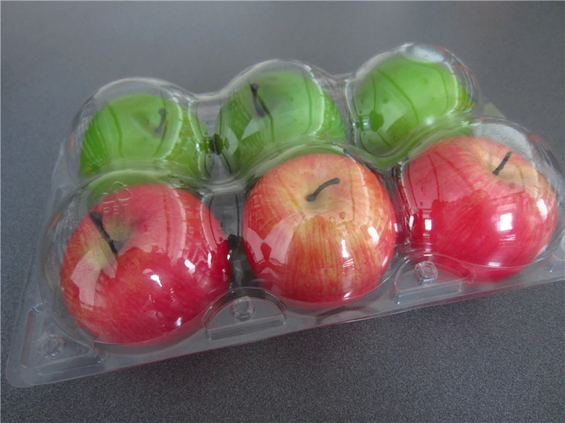 Одноразовый пластиковый контейнер для фруктов для 6 яблок оптом