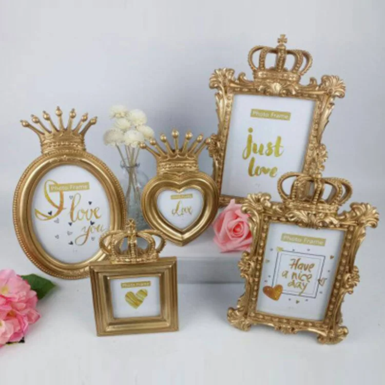 Европейская Корона, рамка, украшение, золото, смола, рукоделие, 7 комплектов для дома, свадьбы
