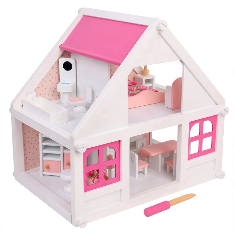 
Оптовая продажа, миниатюрный кукольный домик, мебель, деревянный миниатюрный кукольный домик «сделай сам» 