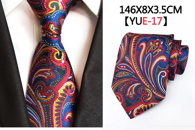 
Новый мужской Шелковый жаккардовый тканый галстук с цветочным принтом Пейсли 