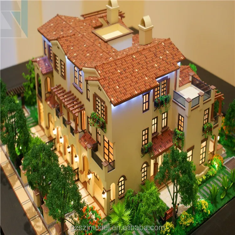 
 Дом планы и миниатюрный дом модель с 3D визуализации рисунки  
