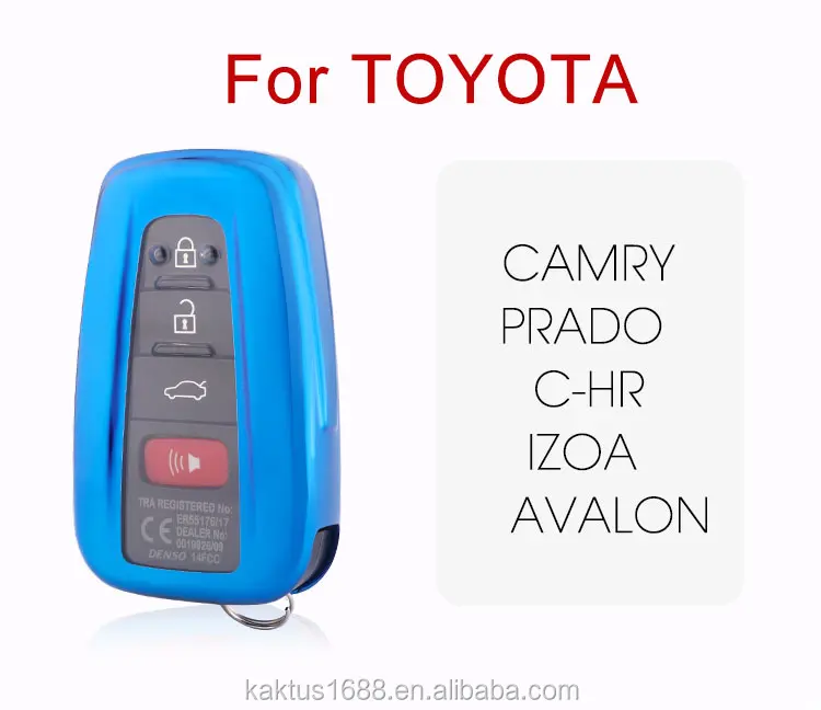 Чехол для автомобильного ключа из ТПУ для Toyota CAMRY PRADO C-HR IZOA AVALON
