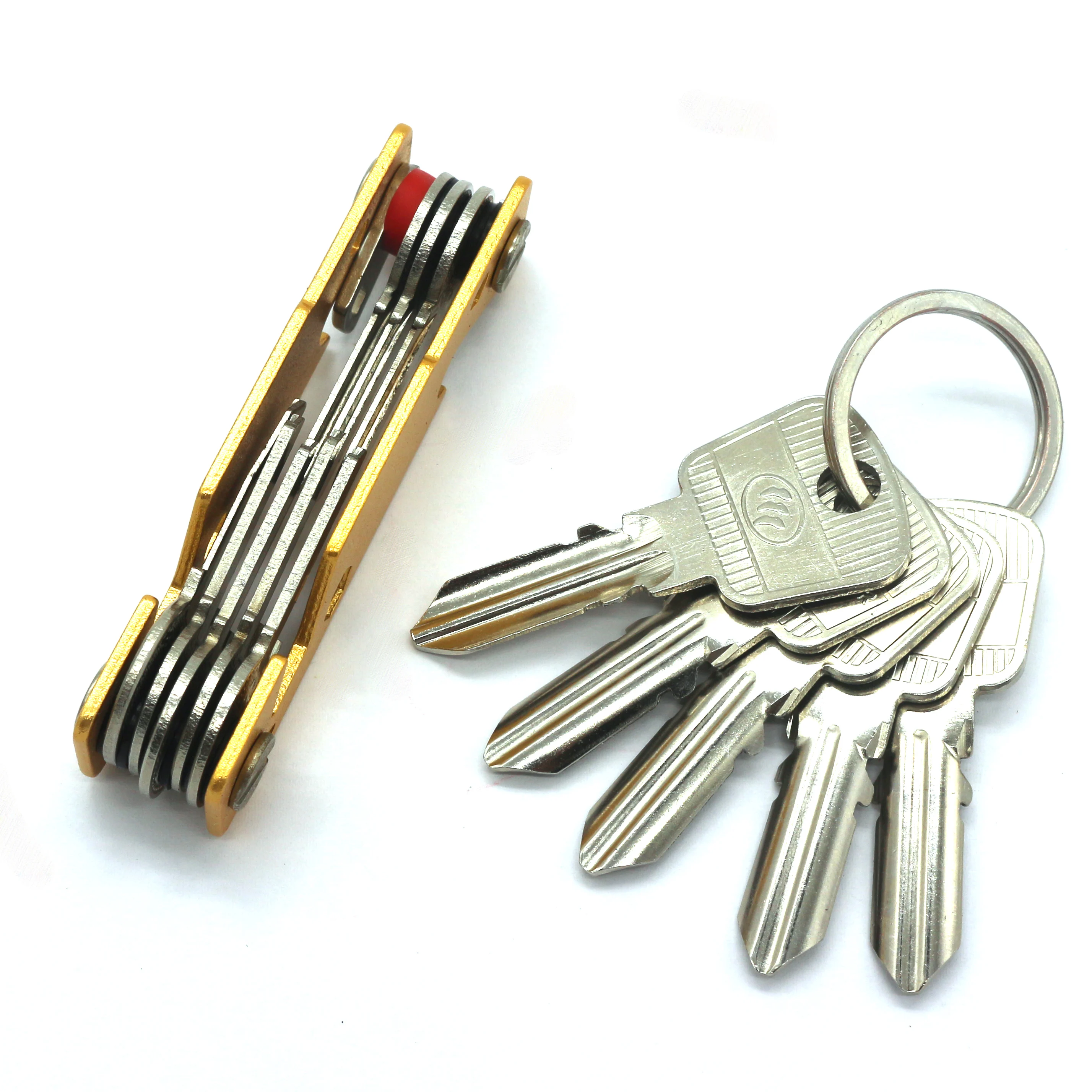 Персонализированный домашний металлический компактный автомобильный держатель для ключей с логотипом многофункциональный