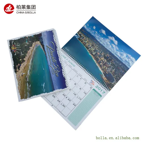 
 Китайская дешевая настенная печать календаря на заказ  