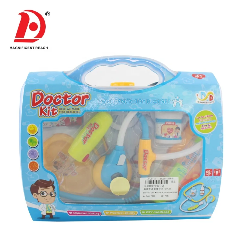 
 Детские игрушки для ролевых игр HUADA, медицинские игрушки, набор для врачей, игрушечный набор с подсветкой, звуками и батареей  