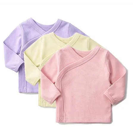 Baby of 3-Pack Long-Sleeve Side-Snap Cotton