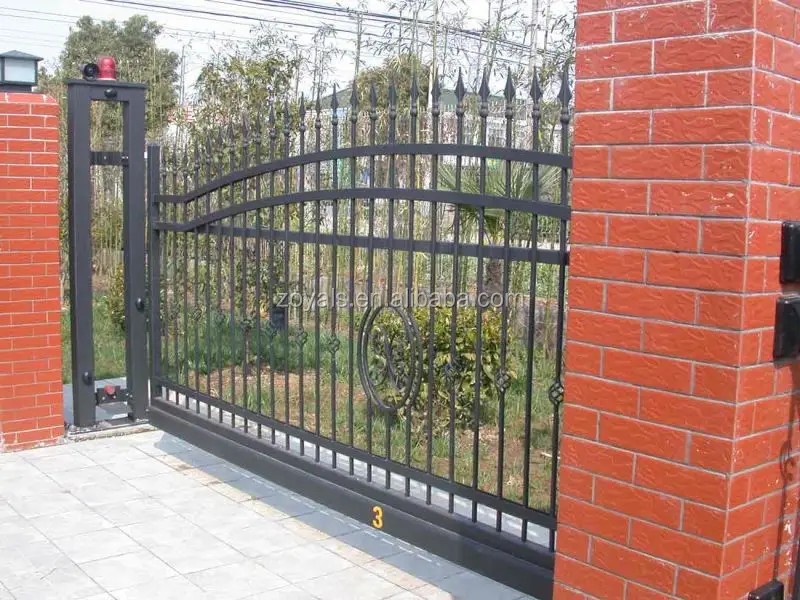 
 Популярные дизайны кованых железных ворот с забором с сертификацией  