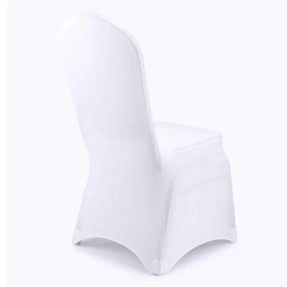 Недорогие чехлы на стулья из 100 белого полиэстера для банкетов, свадеб, свадеб, для мероприятий, housse de chair