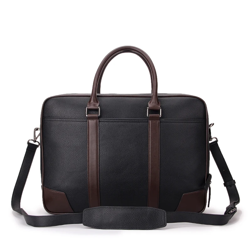 
Высококачественные черные сумки ручной работы для ноутбука, деловой мужской кожаный портфель 