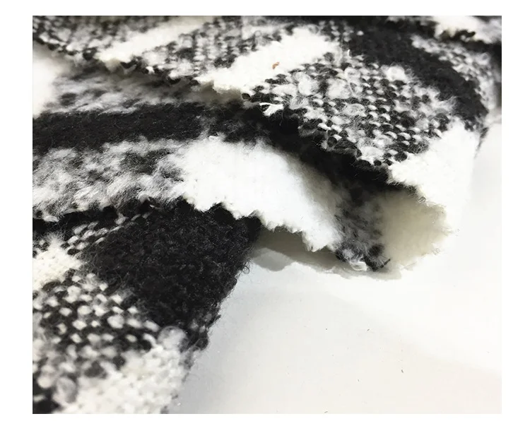 
 Дешевый запас шерсти ткани акрила оптовая продажа клетчатой ткани для пальто  