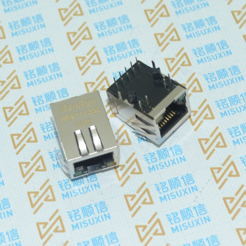 
Горизонтальный фильтр HR911130C HY911130C со световым шрагелем RJ45 Gigabit Ethernet порт 