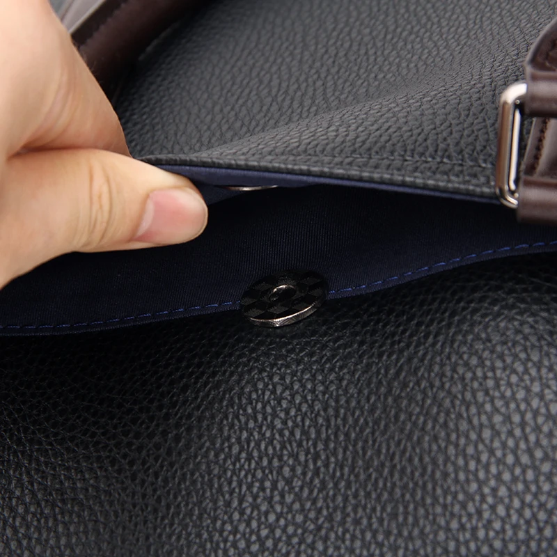 
Высококачественные черные сумки ручной работы для ноутбука, деловой мужской кожаный портфель 