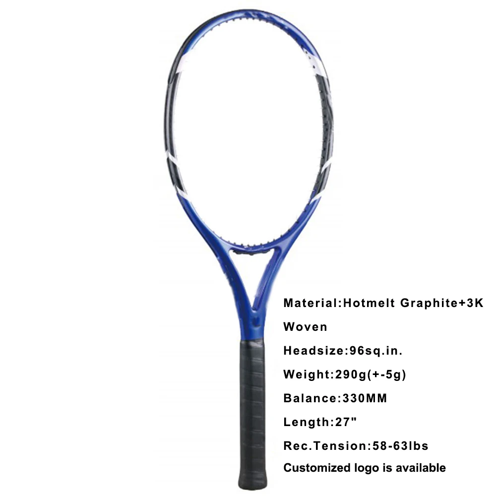 
 Ракетка для тенниса YEDO hotfused Graphite Pro, тканая ракетка для тенниса  
