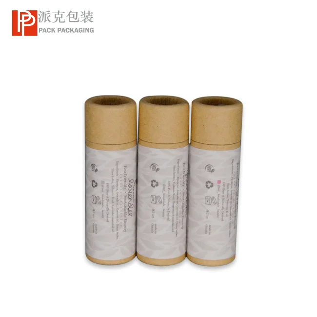 
 Eco-friendly Cardboard Custom Printed Cosmetic Deodorant Stick Container Paper Package Push Up Tube Lip Balm Packaging  