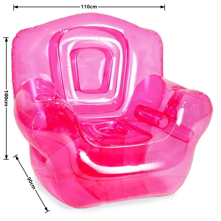 Красивый надувной стул с розовыми пузырями