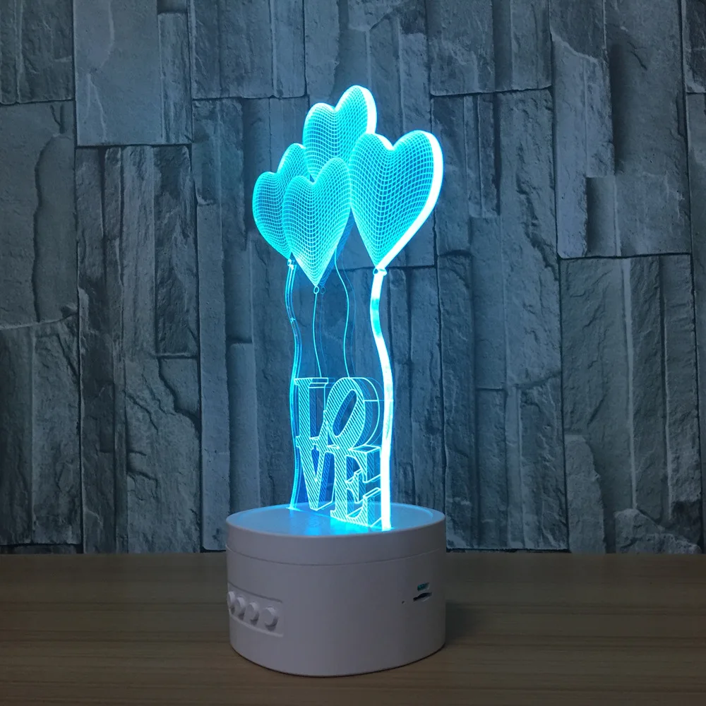 Zogift 2018 День Святого Валентина Лидер продаж украшения USB 3D ночь Солнечный свет с ABS базы, любовь 3D лампа