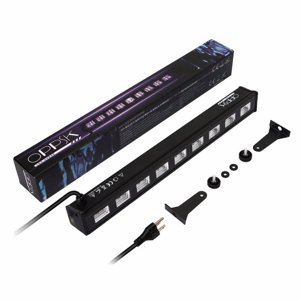 
3 Вт X 9 LED черный свет бар с удаленного алюминиевый корпус для Neon партия 