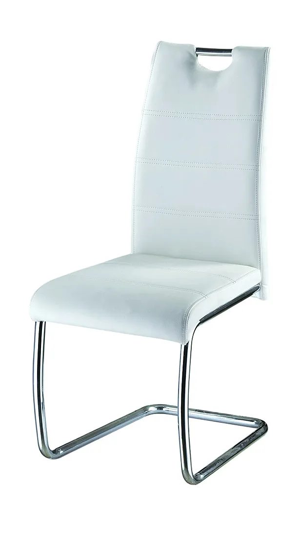 Новый обеденный стол из стекловолокна средней плотности с высоким блеском 2017 года поставляется с четырьмя стильными стульями в форме стальной трубы