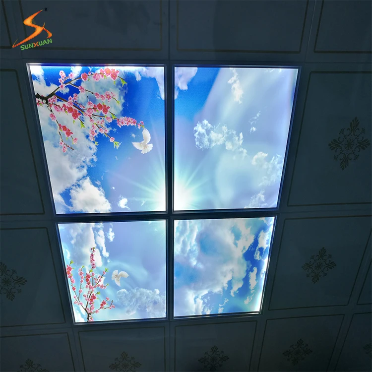 Высококачественный офисный декоративный светильник 300x300 мм Небесно-Голубой светодиодный потолочный панельный светильник