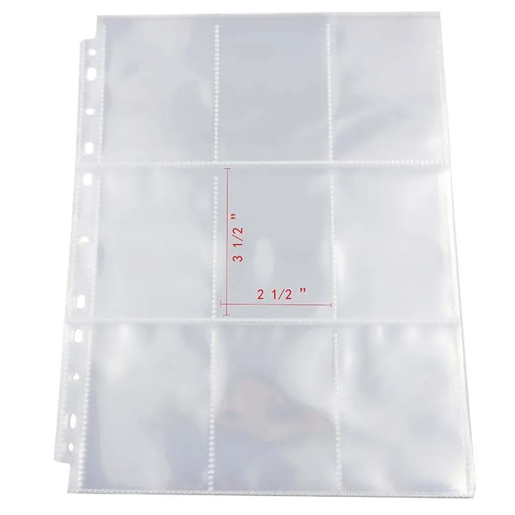 
Прозрачный пластиковый Карманный держатель для карт с 11 отверстиями 