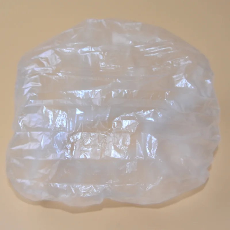 
 Одноразовая Водонепроницаемая Пластиковая крышка для душа из полиэтилена, прозрачная крышка для головки душа в ванную комнату отеля, белая полоска с зажимом  
