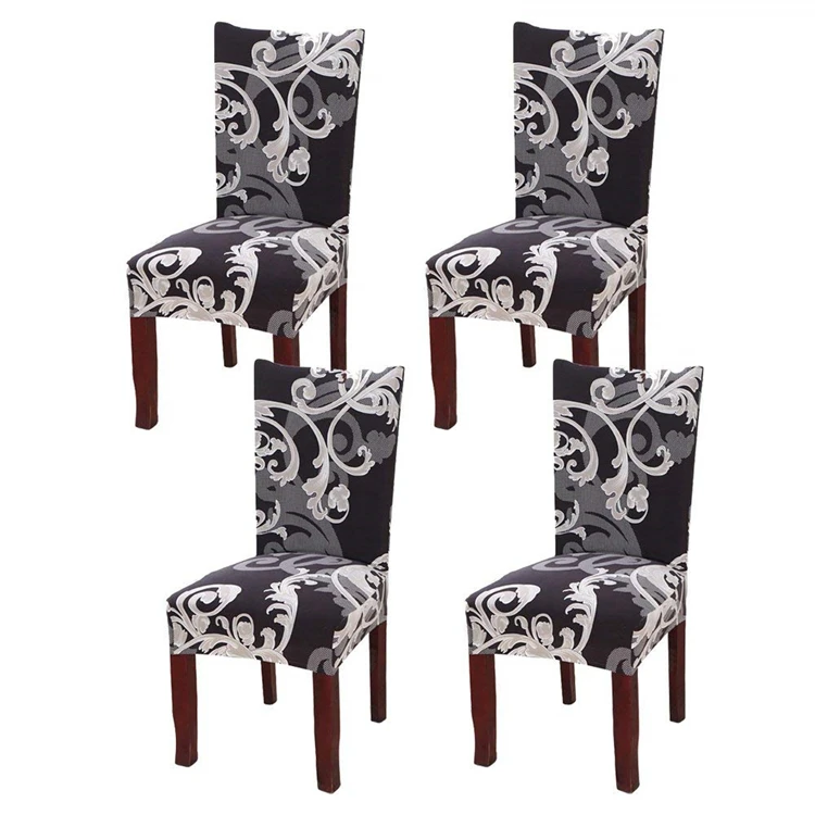 Универсальный чехол на стул из спандекса, чехол на стул с различными узорами для свадебного банкета