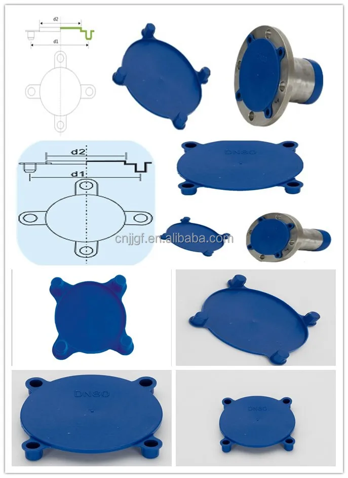 Синий фланцевый протектор, фланцевые протекторы с отверстием для гвоздиков, Пластиковые протекторы для болтов